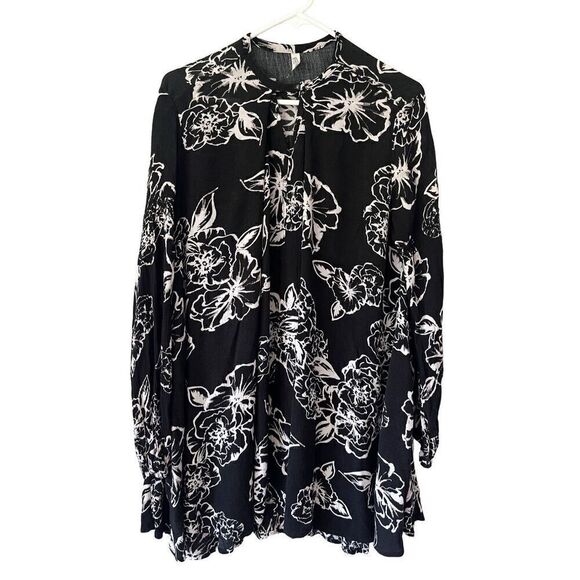 Free People Floral Tree Swing Tunic Mini Dress Size Small - Picture 2 of 11